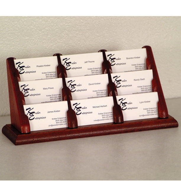 Wooden Mallet� 9 Pocket Countertop Business Card Holder Mahogany for sale online